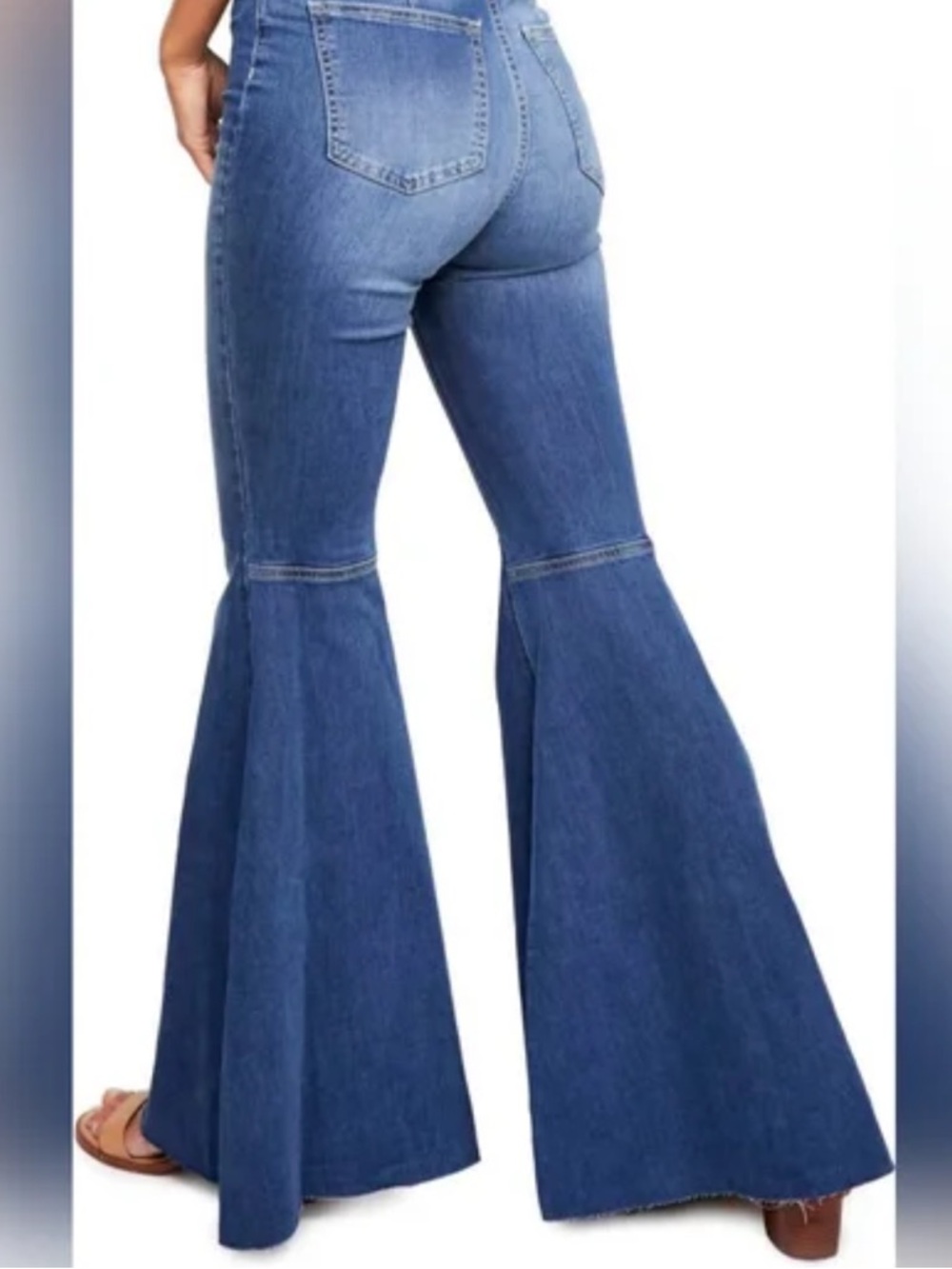 Free People / We the Free Dark Blue Just Float On Flare Jeans Size 27 short